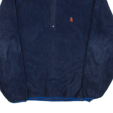 NAUTICA Mens Fleece Blue 1/4 Zip L