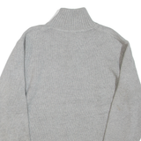 NAUTICA Mens Jumper Grey 1/4 Zip Tight Knit L