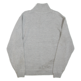NAUTICA Mens Jumper Grey 1/4 Zip Tight Knit L