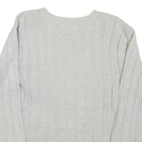 NAUTICA Womens Jumper Grey Tight Knit 3/4 Sleeve L
