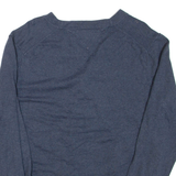 TOMMY HILFIGER Mens Jumper Blue V-Neck Tight Knit XL