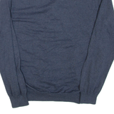 TOMMY HILFIGER Mens Jumper Blue V-Neck Tight Knit XL
