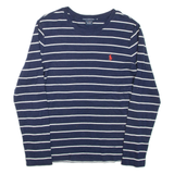 POLO SPORT RALPH LAUREN Womens Patterned Jumper Blue Striped Tight Knit XL