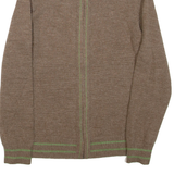 WOOLRICH Womens Jumper Brown Tight Knit Wool S