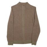 WOOLRICH Womens Jumper Brown Tight Knit Wool S