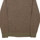 WOOLRICH Womens Jumper Brown Tight Knit Wool S