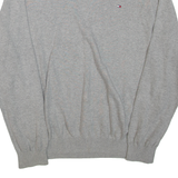 TOMMY HILFIGER Mens Jumper Grey V-Neck Tight Knit XL