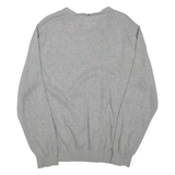 TOMMY HILFIGER Mens Jumper Grey V-Neck Tight Knit XL