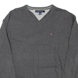 TOMMY HILFIGER Mens Jumper Grey Tight Knit XL