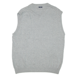 NAUTICA Mens Jumper Grey V-Neck Cable Knit Sleeveless XL
