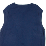 POLO RALPH LAUREN Mens Jumper Blue V-Neck Tight Knit XL