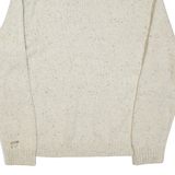 CHAPS Mens Jumper Cream Button Neck Tight Knit L