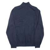 NAUTICA Mens Jumper Black 1/4 Zip Tight Knit L