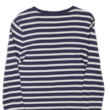 RALPH LAUREN Mens Patterned Jumper Blue Striped Tight Knit M