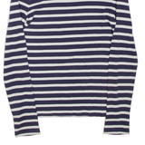 RALPH LAUREN Mens Patterned Jumper Blue Striped Tight Knit M