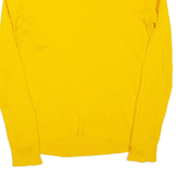 LAUREN RALPH LAUREN Womens Jumper Yellow Cable Knit XL