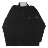 NAUTICA Mens Fleece Black 1/4 Zip L