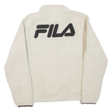FILA Womens Fleece Beige 1/4 Zip UK 14