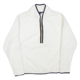 NAUTICA Womens Fleece White 1/4 Zip S