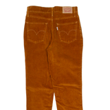 LEVI'S 724 High Rise Womens Corduroy Trousers Brown Slim Straight W25 L25