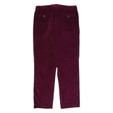 LAUREN RALPH LAUREN Chino Mens Corduroy Trousers Purple Regular Straight W26 L32