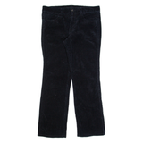 CALVIN KLEIN Womens Corduroy Trousers Black Regular Flared W34 L32
