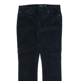 LAUREN RALPH LAUREN Womens Corduroy Trousers Black Slim Straight W30 L30
