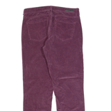 CALVIN KLEIN Womens Corduroy Trousers Purple Regular Straight W30 L30