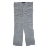 CALVIN KLEIN Womens Corduroy Trousers Grey Regular Bootcut W36 L32