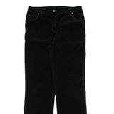 WOOLRICH Womens Corduroy Trousers Black Regular Straight W30 L32
