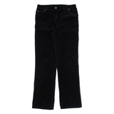 WOOLRICH Womens Corduroy Trousers Black Regular Straight W30 L32