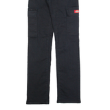 DICKIES Cargo Workwear Womens Trousers Black Slim Straight W24 L30
