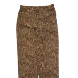 LAUREN RALPH LAUREN Paisley Womens Corduroy Trousers Brown Tapered 90s W28 L30