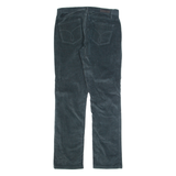 CALVIN KLEIN JEANS Womens Corduroy Trousers Grey Slim Straight W30 L30