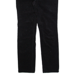 CHAPS Womens Corduroy Trousers Black Regular Straight W30 L30