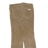 CALVIN KLEIN JEANS Womens Corduroy Trousers Brown Slim Straight W30 L28