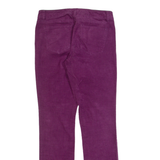 TOMMY HILFIGER Womens Corduroy Trousers Purple Slim Straight W28 L30