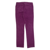 TOMMY HILFIGER Womens Corduroy Trousers Purple Slim Straight W28 L30