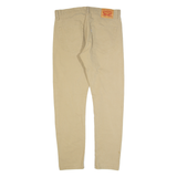 LEVI'S 512 Mens Trousers Beige Slim Tapered W34 L32