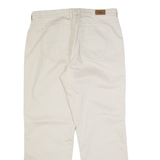 LEE Womens Trousers Cream Relaxed Straight W34 L30
