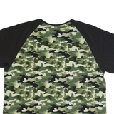 CARHARTT Camo Mens T-Shirt Green V-Neck 2XL