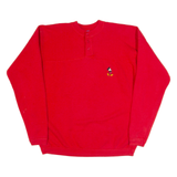 DISNEY Mickey Mouse Mens Sweatshirt Red 90s USA L
