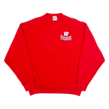PRO PLAYER Wisconsin Badgers Mens Sweatshirt Red 90s USA 2XL