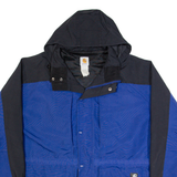 CARHARTT Mens Rain Jacket Blue Hooded XL