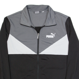 PUMA Mens Track Jacket Black Colourblock L