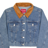 GUESS Cropped Womens Denim Jacket Blue M