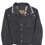 GUESS Stretch Womens Denim Jacket Black XL