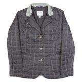 NAUTICA Blazer Style Womens Quilted Jacket Grey Check M