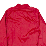 SCHOLASTIC WEAR Center Grove Trojans Mens Coach Jacket Red 90s USA S