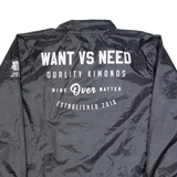 WANT VS NEED Mens Coach Jacket Black USA L